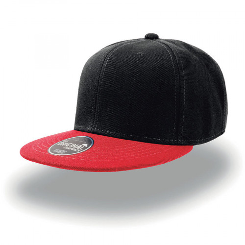 Бейсболка SNAP BACK, пластиковая застежка, красный и черный Бейсболка SNAP BACK, пластиковая застежка, красный и черный